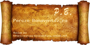 Percze Bonaventúra névjegykártya